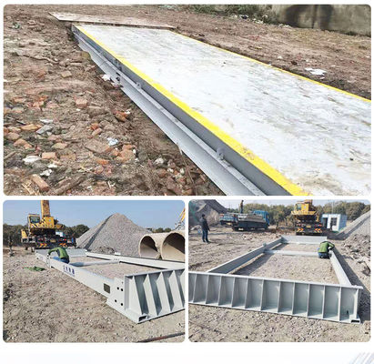 Ponte de pesagem de caminhão de 80 toneladas de capacidade com 16 m de comprimento e ponte de pesagem móvel