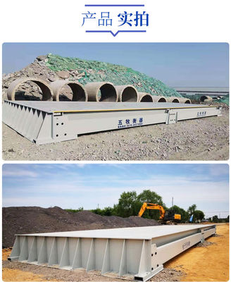 Ponte de pesagem de caminhão de 80 toneladas de capacidade com 16 m de comprimento e ponte de pesagem móvel