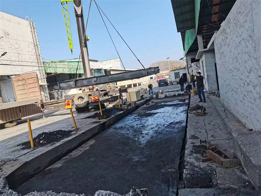 Escala de caminhão de pesagem de concreto galvanizado eletrônico de 120 toneladas com suporte personalizado